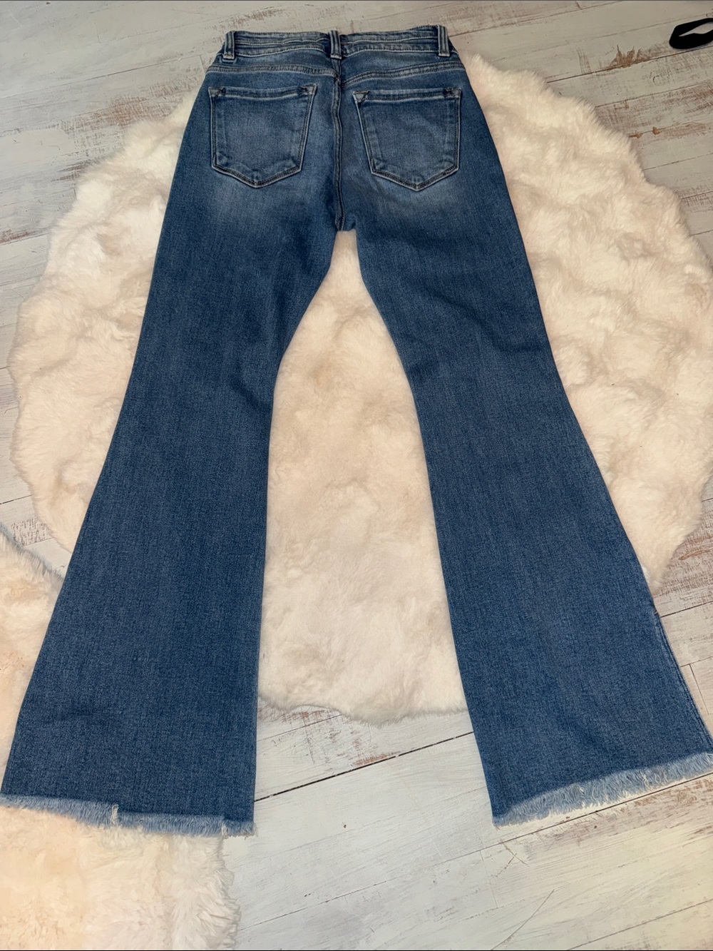 KanCan Medium Blue Distressed Wide-Leg High-Rise Jeans - Picture 9 of 10